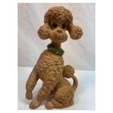 Ceramic poodle with shiny collar