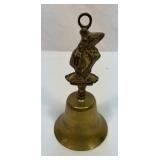 Girl with flowers brass bell