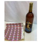 Elvis commemorative stamp sheet and bottle