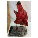 New Anheuser Busch Red Wolf Howling tip jar