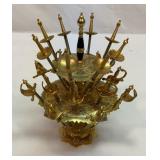 Vtg Toledo hors dï¿½oeuvre sword set
