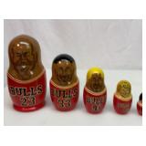 Chicago Bulls Michael Jordan wood nesting dolls