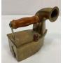 Antique brass coal iron