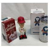 JD Drew bobble head, new Tumbler, etc.