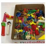 Plastic cowboys and Indians, animals and Pez