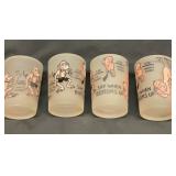 Vtg Hazel Atlas Monkey Shines shot glasses