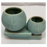 Vtg two globe planter
