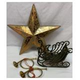 Heavy metal sled, metal star and horns