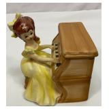 Lefton girl and piano music box