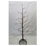 Antique wire ornament display tree