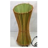 MCM style cloth and reed lamp