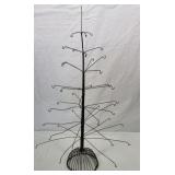 Antique wire ornament display tree