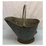 Old galvanized coal bucket