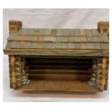 Custom made log home display shelf