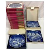 Bareuther 1969 thru 1981 German Christmas plates