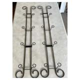 Two 48 inch wall mount metal plate or hat racks
