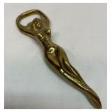 Solid brass lady bottle opener