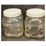 Two old coffee jars