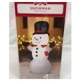 New 4 foot tall inflatable snowman