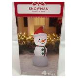 New 4 foot tall inflatable snowman