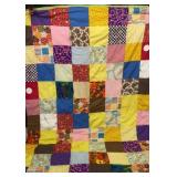 Ornate colorful childs blanket quilt