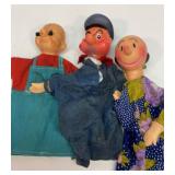 Vtg rubber head hand puppets. Popeye.