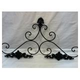 Decorative metal plate rack. 24 inches wide