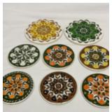 Ceramic coasters and mini trivets. From Greece