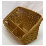 Longaberger sloped divided basket