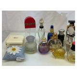 Large group of perfume bottles, etc