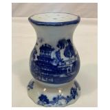 Vtg Victoria Ware flow blue hat pin holder