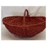 22 inch wide red gathering basket