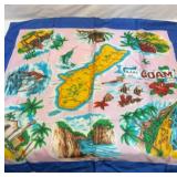 Vtg Island of Guam silk scarf