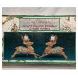 New ceramic reindeer candleholders