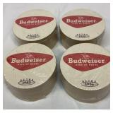 Four packs 1952 Budweiser retro coasters. Sealed