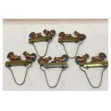 Vtg tin litho alternating chicken toys
