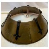 Vtg brass colored metal hanging light canopy