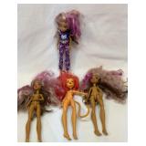 Four Monster High dolls