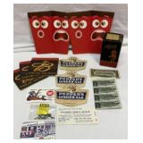 Group of paper advertising