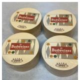 Four packs 1955 Budweiser retro coasters. Sealed