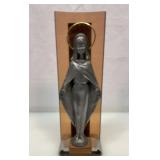 Solid pewter Virgin Mary statue
