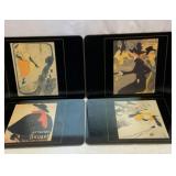 Vtg placemats with French poster reproductions