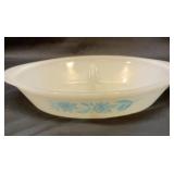 12 inch Glasbake divided dish