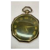 Longines 14K gold pocket watch.  21 jewels