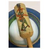 Vtg wood Court Jester baby rattle