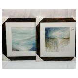 Two new abstract landscapes with frames