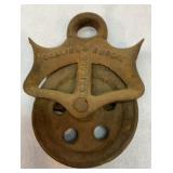 Antique Collins and Burgie 8 inch steel pulley