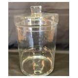 Large glass apothecary jar with lid