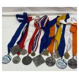 Award ribbons. Mostly from.STL half marathon