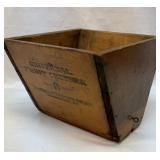 Antique wood fruit crusher funnel cone